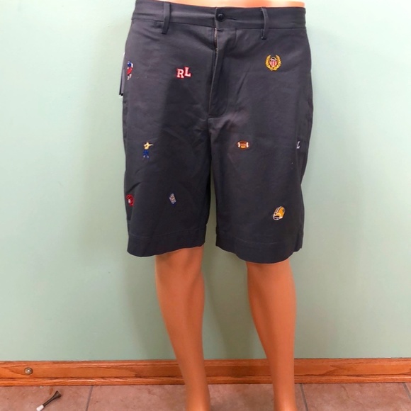 Polo Ralph Lauren All Over Icons Football Men's Shorts - Size 32W